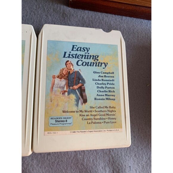 Easy Listening Country 8-Track 3 Tape Collection with Plastic Case - Picture 9 of 16